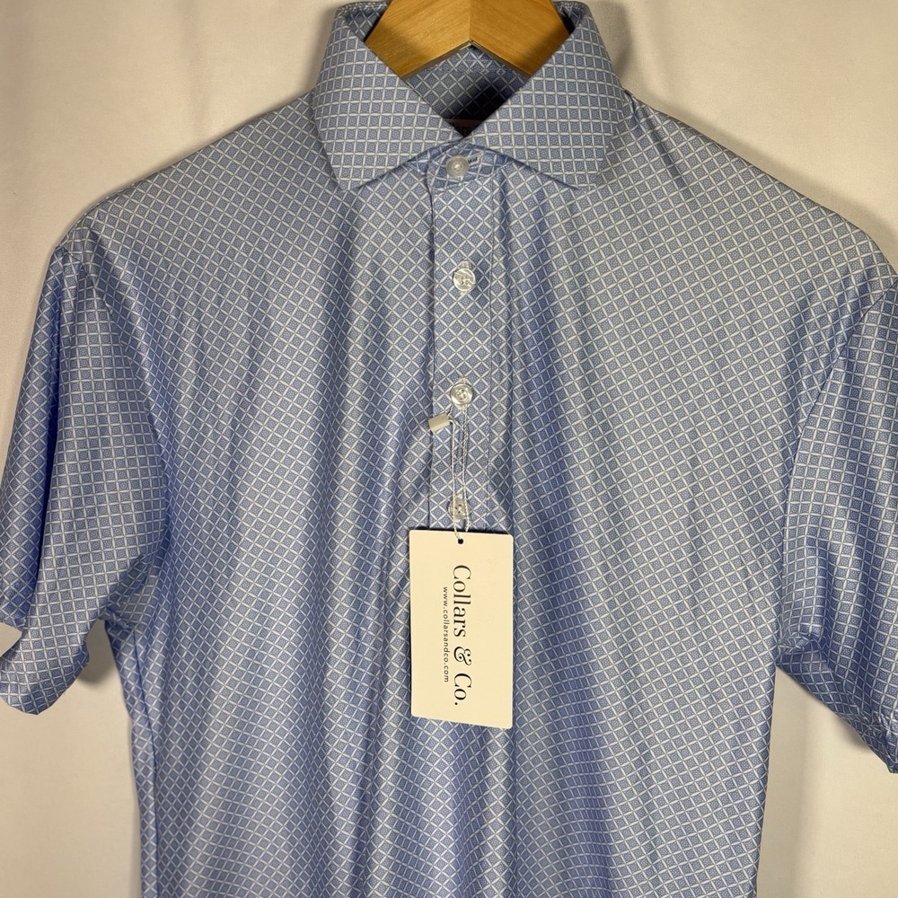 Collars And Co Dress Polo Shirt Mens Small Featherweight Golf Office Stretch NWT